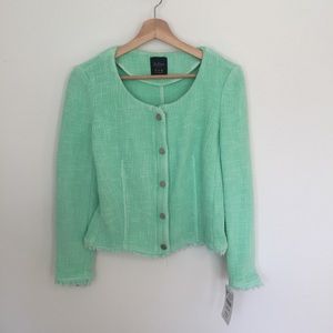 Zara mint green blazer jacket